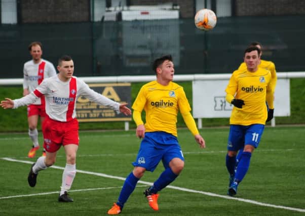 Under-20 players Jordan Pirrie (pictured) and Jeff Fergus have broken into Cumbernauld Colts' first team squad this season.