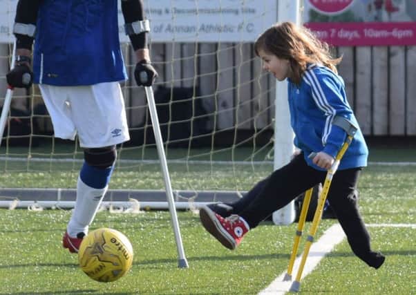 Little Keeley Cerretti (7) will be at the session at Firhill on Sunday.