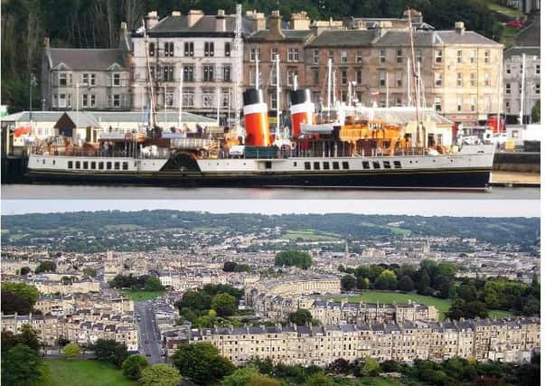 Rothesay (above) could look to Bath (below) for inspiration for its economic regeneration, according to Nicholas Ferguson's report.
