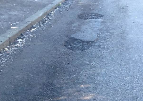 Potholes in Union Street