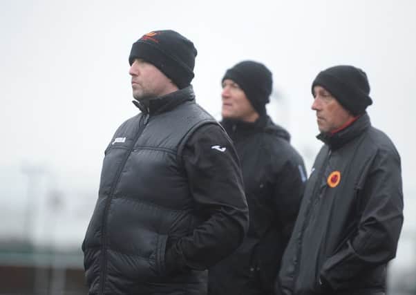Rossvale boss Martin Lauchlan looks on during his side's recent match with Johnstone Burgh
