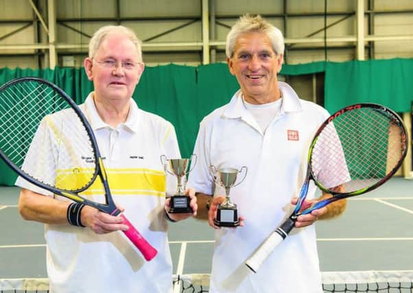 Scottish Seniors 70s doubles champions Hunter Reid (left) and Chris Ornstein