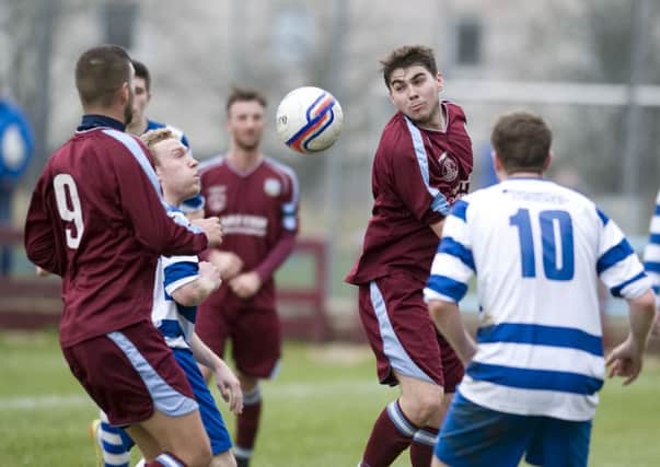 Action from Cumbernauld's match with Kilwinning