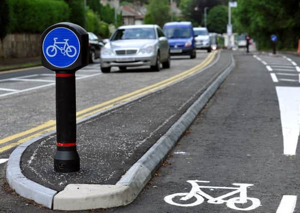 A81 after new cycle lanes installed.