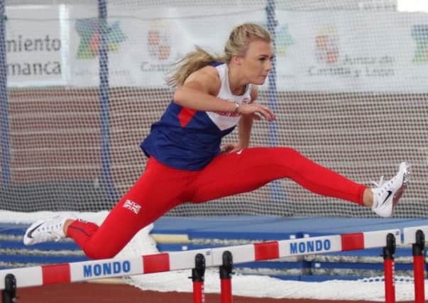 Lenzie athlete Emma Canning competing for GB in the international pentathlon competition in Salamanca