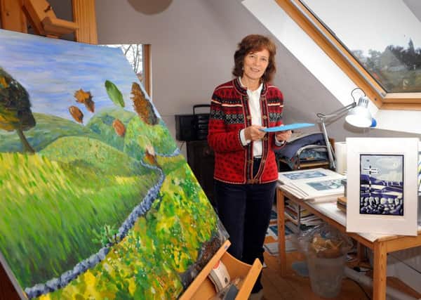 Ruth Tillyard in her studio at home in Milngavie.
