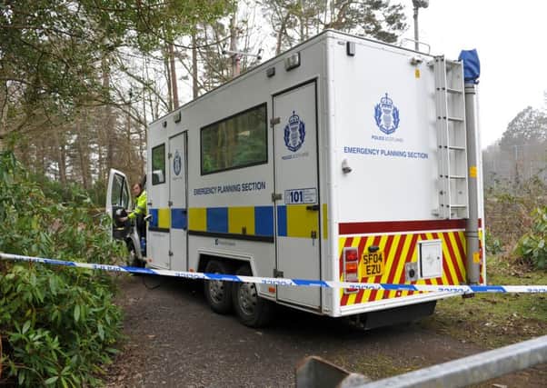 17-10-2014 Picture Roberto Cavieres.  Police search at Milngavie waterworks