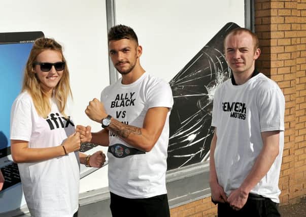 Ally Black (centre) is back in the ring on Saturday