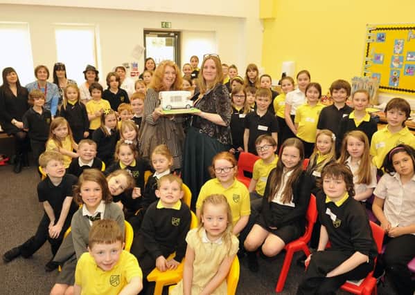Presentation to Mrs Margaret Wilson, retiring from New Lanark Primary (Photo Emma Mitchell)