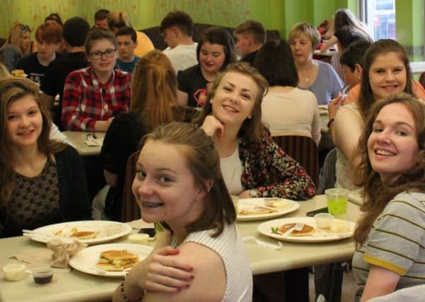 Pupils from Clyde Valley (here enjoying lunch in New York) are among the first to use the new system
