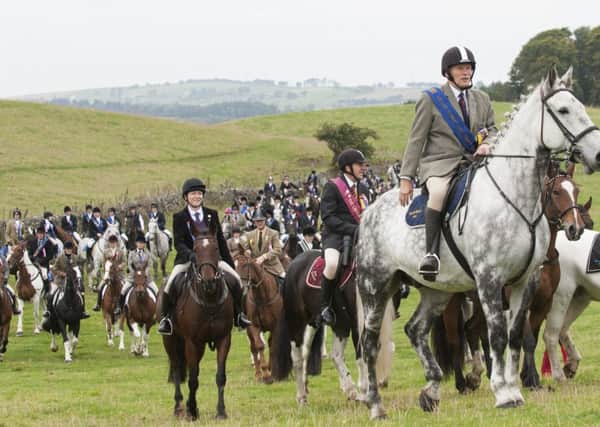 The Anniversary Ride Out when new march stones were dedicated attracted scores of local riders and many more from across the Border Riding Festivals (Picture Sarah Peters)
