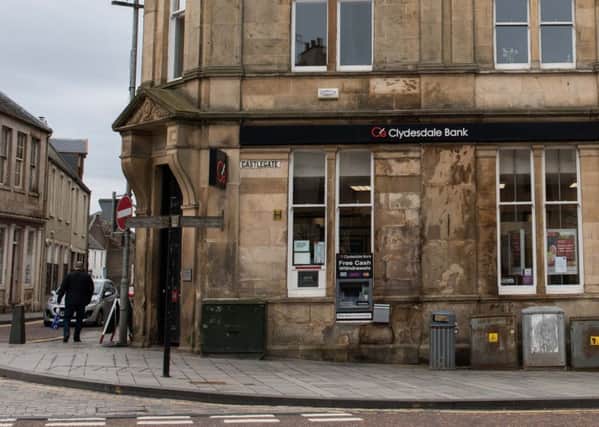 Clydesdale Bank, Castlegate, Lanark. Picture Sarah Peters.
