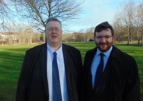 Paul Kelly, right, with fellow Motherwell councillor Michael Ross.