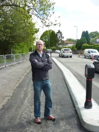 Duncan Cumming on the A81 where phase one of the cycle lane has been installed.