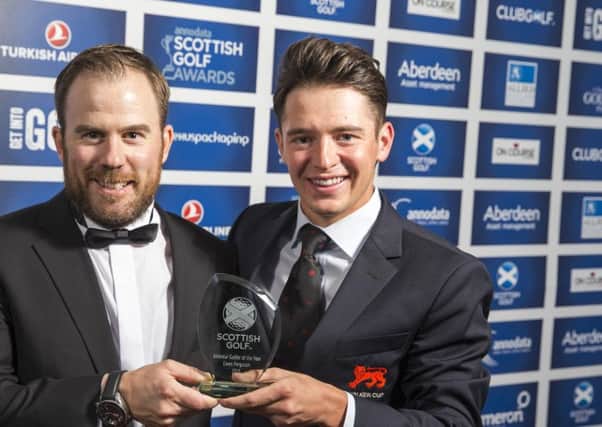 Euan Ferguson at this year's Scottish Golf awards