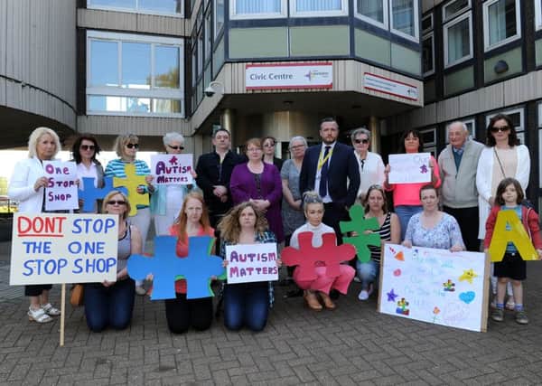 Last week's protest outside Motherwell Civic Centre to try to save the One Stop Shop