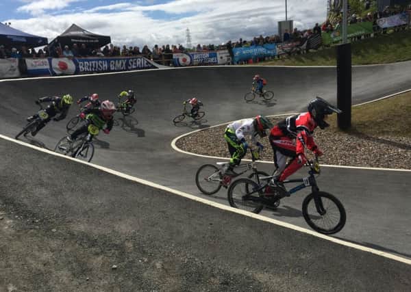 Action from last years's British BMX Nationals at Broadwood