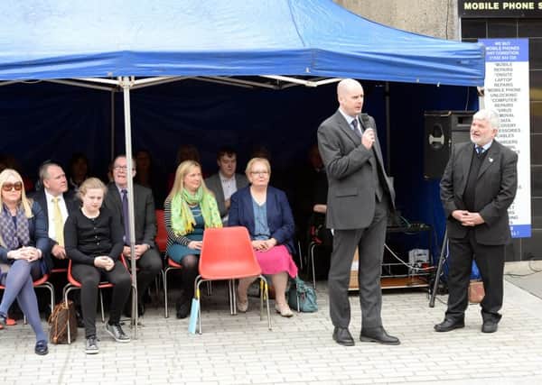 Colin MacFarlane of YMCA Scotland opens this year's Street Fair.