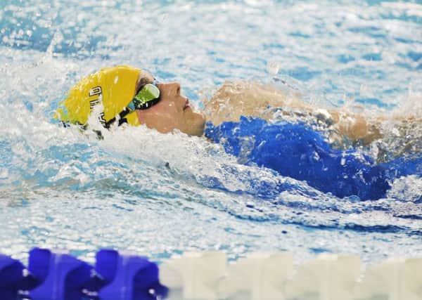A Cumbernauld swimmer in action
