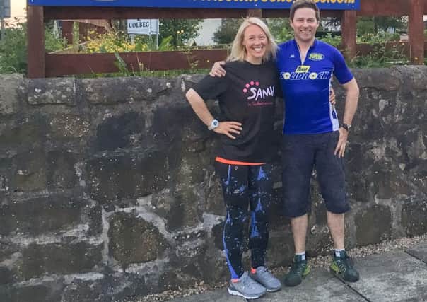 Yvie Johnson with Mark Colquhoun from Balmore.