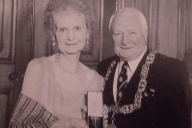 Margaret receiving the Provost's Award