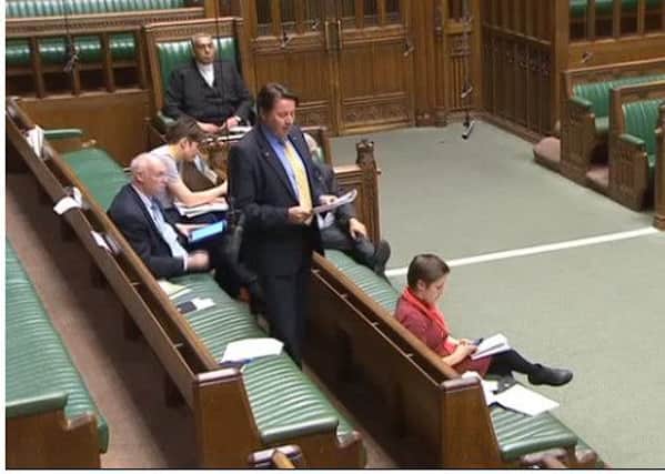 Phil Boswell makes a speech in the House of Commons