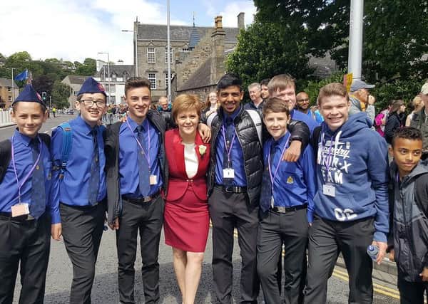 Members of the BB who met First Minister Nicola Sturgeon at the opening of Parliament.