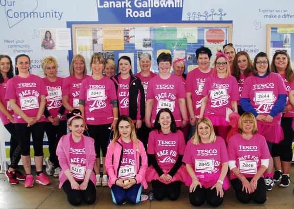 Lanark Tesco ladies raised over Â£2000 in Race for Life