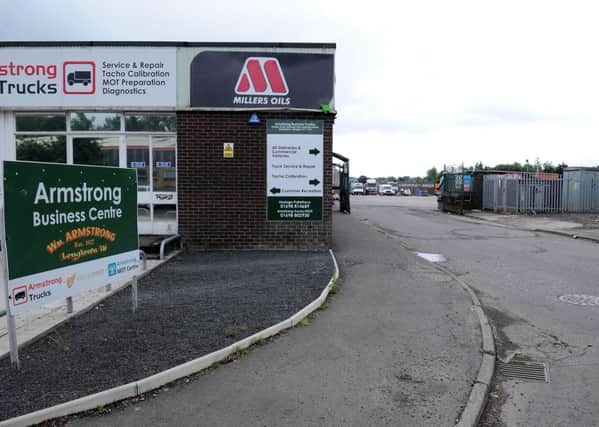 The Armstrong lorry depot in Bothwellpark Industrial Estate