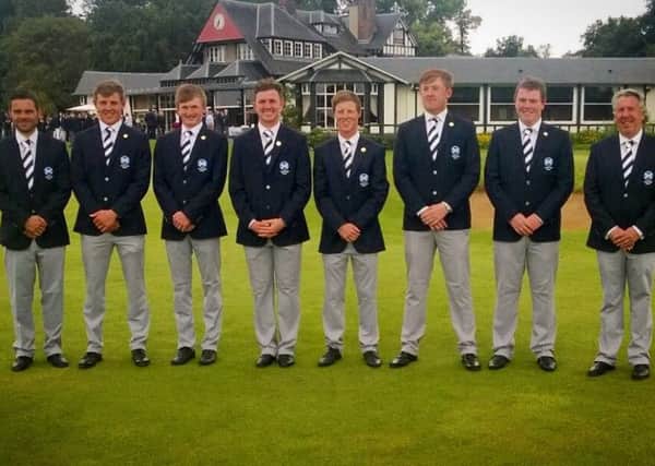 Jamie Savage (third right) of Cawder Golf Club was part of the Scottish team which retained the European Amateur Team title. Pic courtesy of French Golf Federation