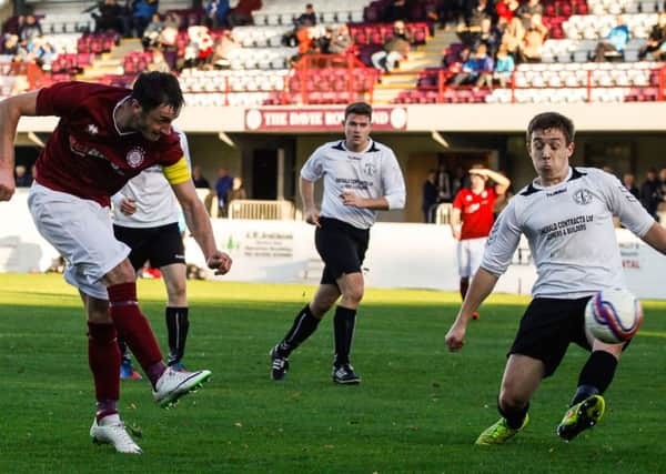 New Kilsyth signing Mark Tyrell scores for Linlithgow Rose against Annbank last season