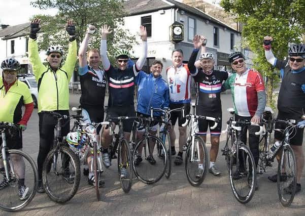 Cyclists finished at Garvie and Co in Milngavie