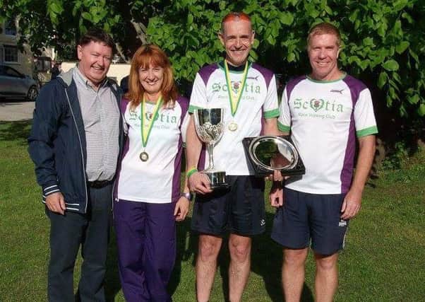 Bill McFadden (second right) with fellow Scotia RWC members Brian Ellis, Agnes Ellis and Andrew Fraser