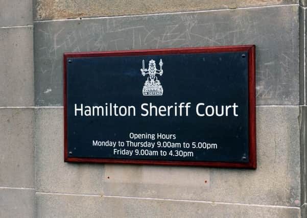 Hamilton Sheriff Court heard of drugs raid.