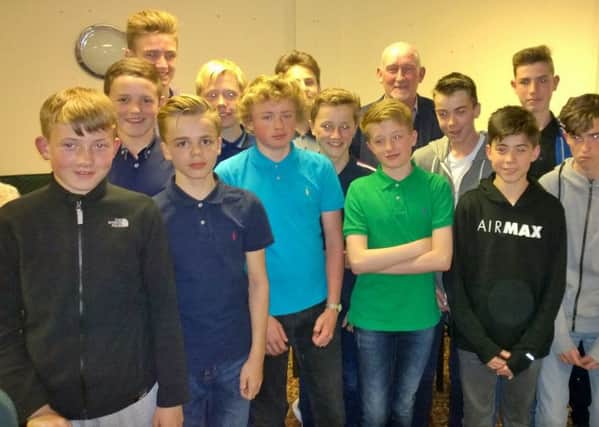 Lenzie YC 2014s with Tony McAndrew at their presentation night