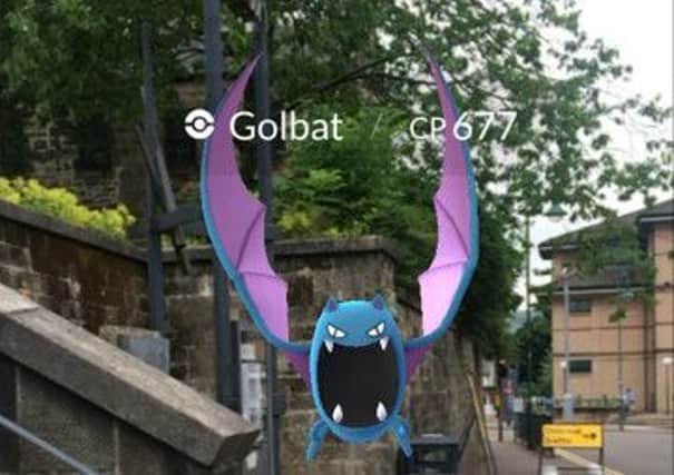 A Golbat outside the Auld Kirk Museum