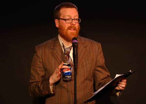 Frankie Boyle at The Stand Comedy Club in Glasgow during his stand up routine during the Glasgow International Comedy Festival. March 10-26.
Photo Robert Perry Scotland on Sunday.