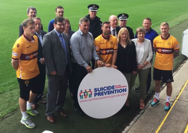 The Suicide Prevention North Lanarkshire launch at Fir Park.