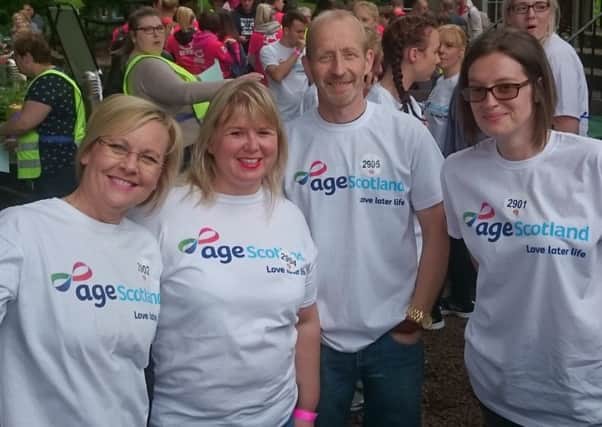 Highgate Care Home staff (l-r) Shell Edgar, Michelle Ferrey, Alex Stark and Janine Boyle abseiled down the Forth Bridge.