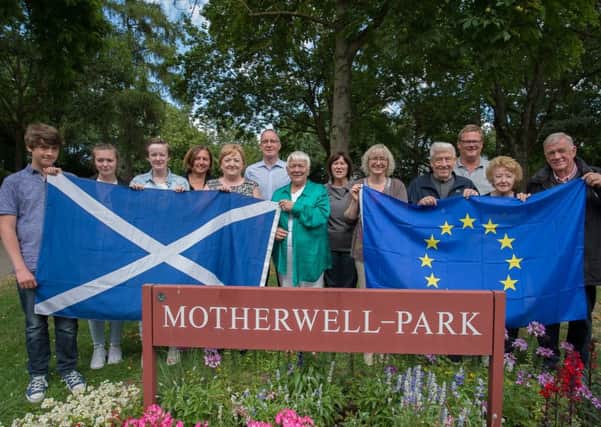 There was great interest in the future of Scotland in Europe when twin town friends met at Motherwell Park.