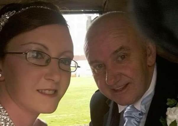 Nicola Rankin from Bellshill and dad Andy Reilly on her wedding day