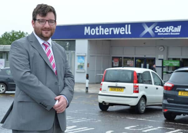 Councillor Paul Kelly at Motherwell station