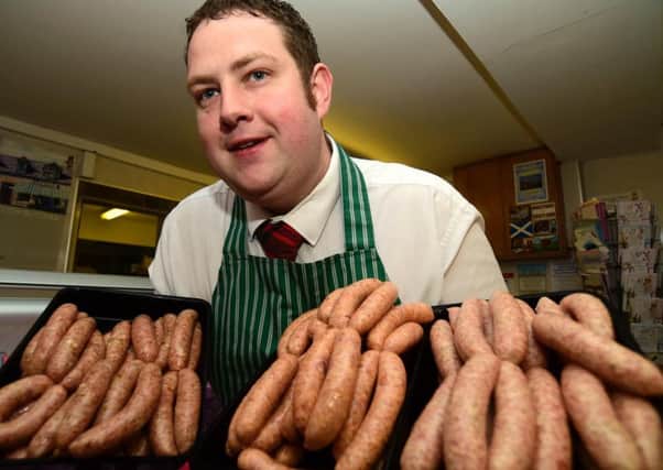 Gavin McIntosh with some of his experimental sausages