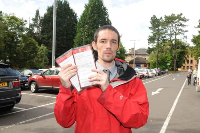 Bearsden Cross. Chris Rossi got two parking tickets while parking near his flat.