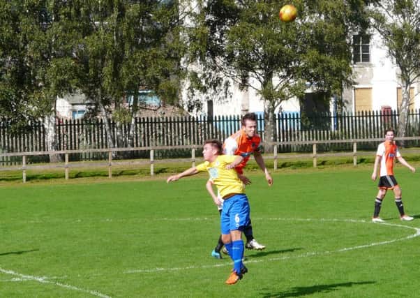 Action from Cumbernauld Colts win at Vale of Leithen.