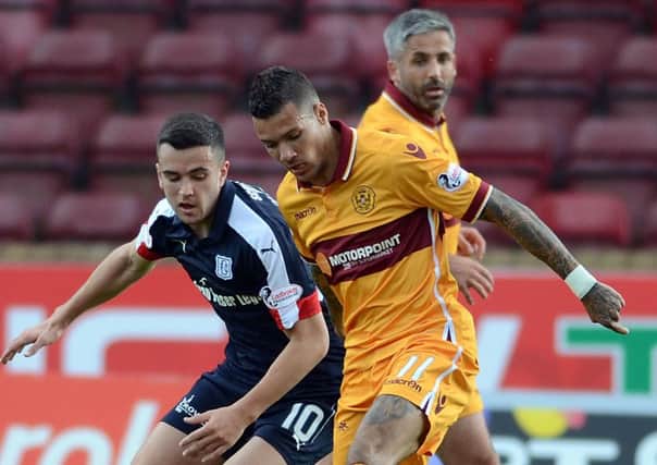 Marvin Johnson played his final match for Motherwell in the 0-0 draw against Dundee last Saturday (Pic by Alan Watson)