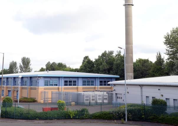 The switching station in Tannochside Business Park which was operated by EE Ltd.