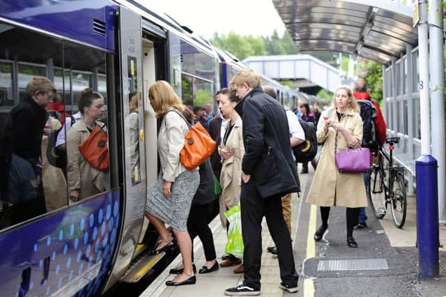 21-06-2016. Picture Michael Gillen. FALKIRK. Falkirk High Station. Railway station, train station. Scotrail commuters affected by industrial action. There were no commuter congestion problems at Falkirk High Station this morning, plenty of carriages.