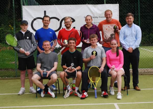Finalists at the Doe Sport Bearsden Summer Series Tennis Tournament
