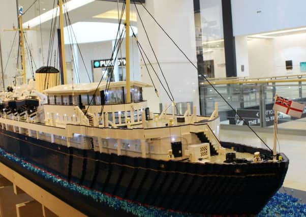 It's amazing what you can build out of Lego. This model of the Royal Yacht Britannia was put on public display in Edinburgh's Ocean Terminal in February